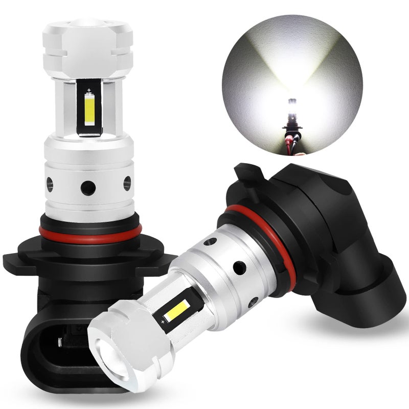 PHINLION 9006 LED Fog Light Bulbs 6000K Xenon White, 3800 Lumens Super Bright CSP 9006 HB4 LED Fog Bulb Replacement for Cars Trucks, 1:1 Halogen Size, Non-polarity, Pack of 2 - Image 1